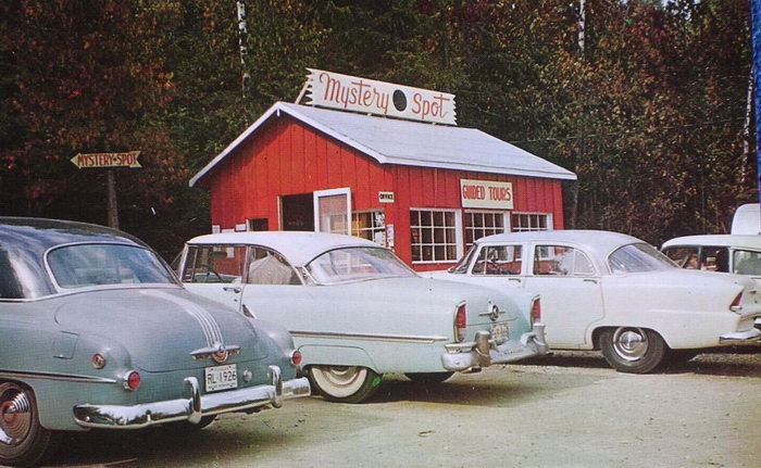 Mystery Spot - Old Postcard (newer photo)